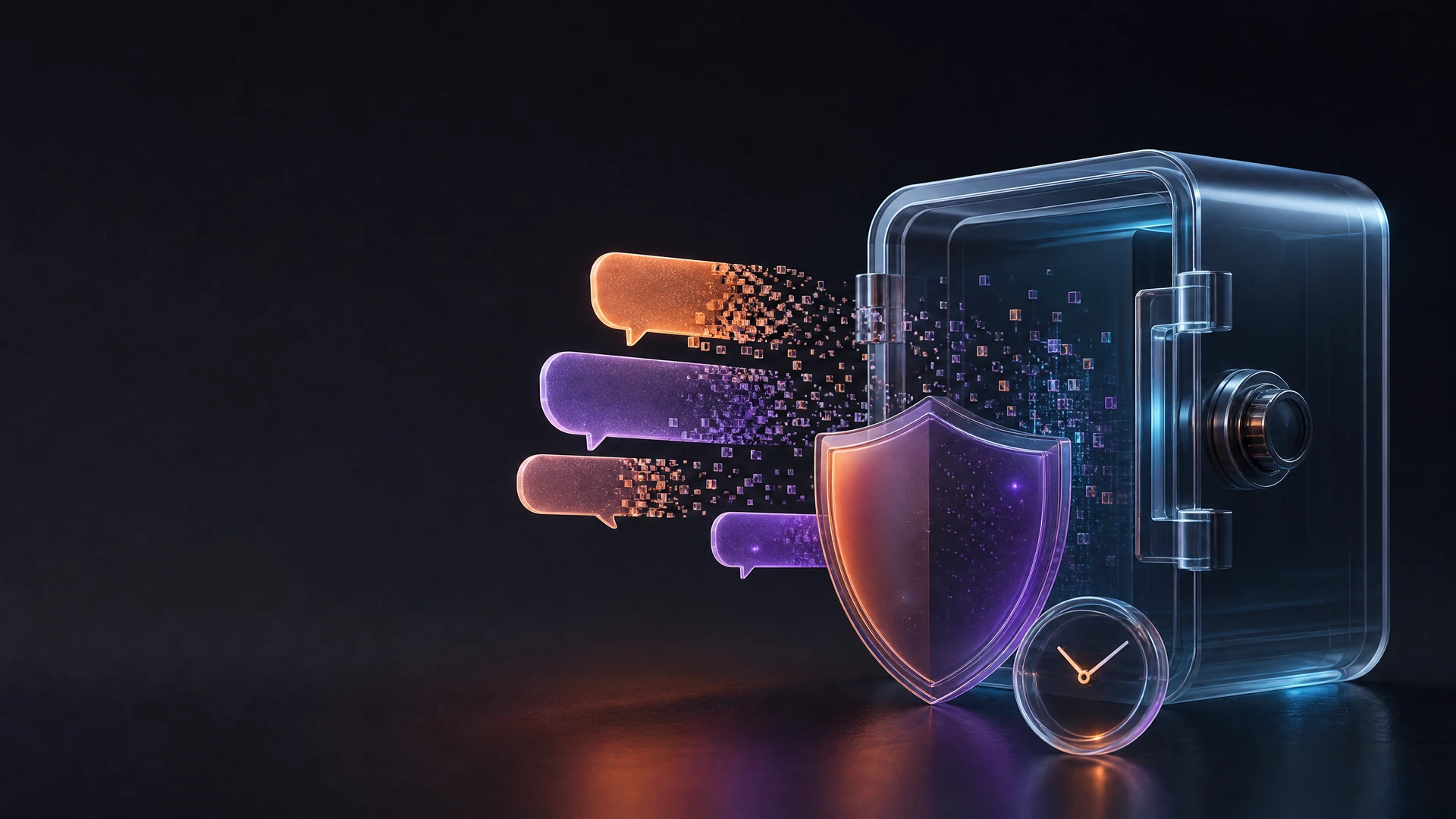 Representação abstrata de conversas temporárias protegidas por recursos de privacidade