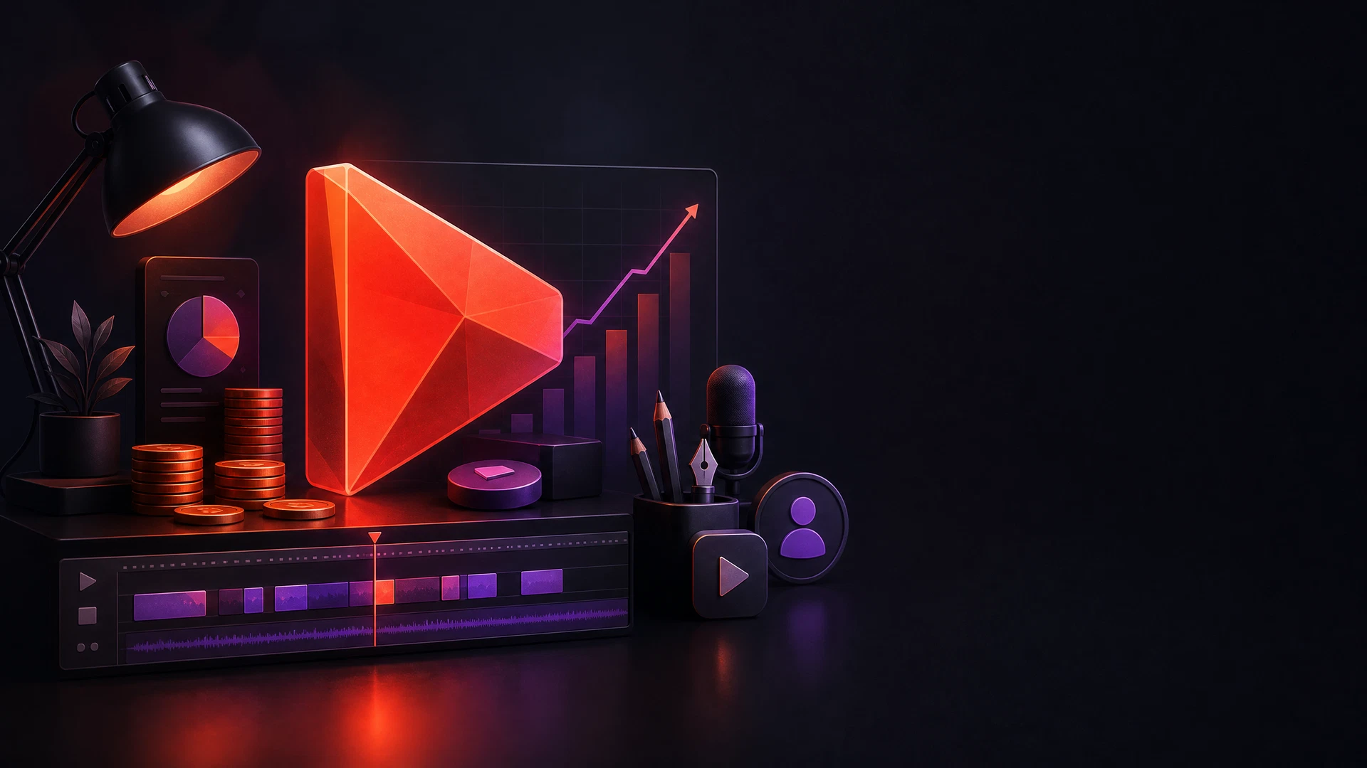 Ilustração editorial sobre mudanças no programa de parceiros do YouTube
